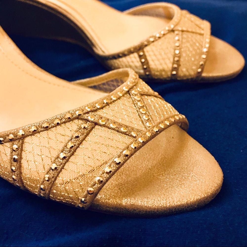 Gold Vince Camuto Wedge Sandals